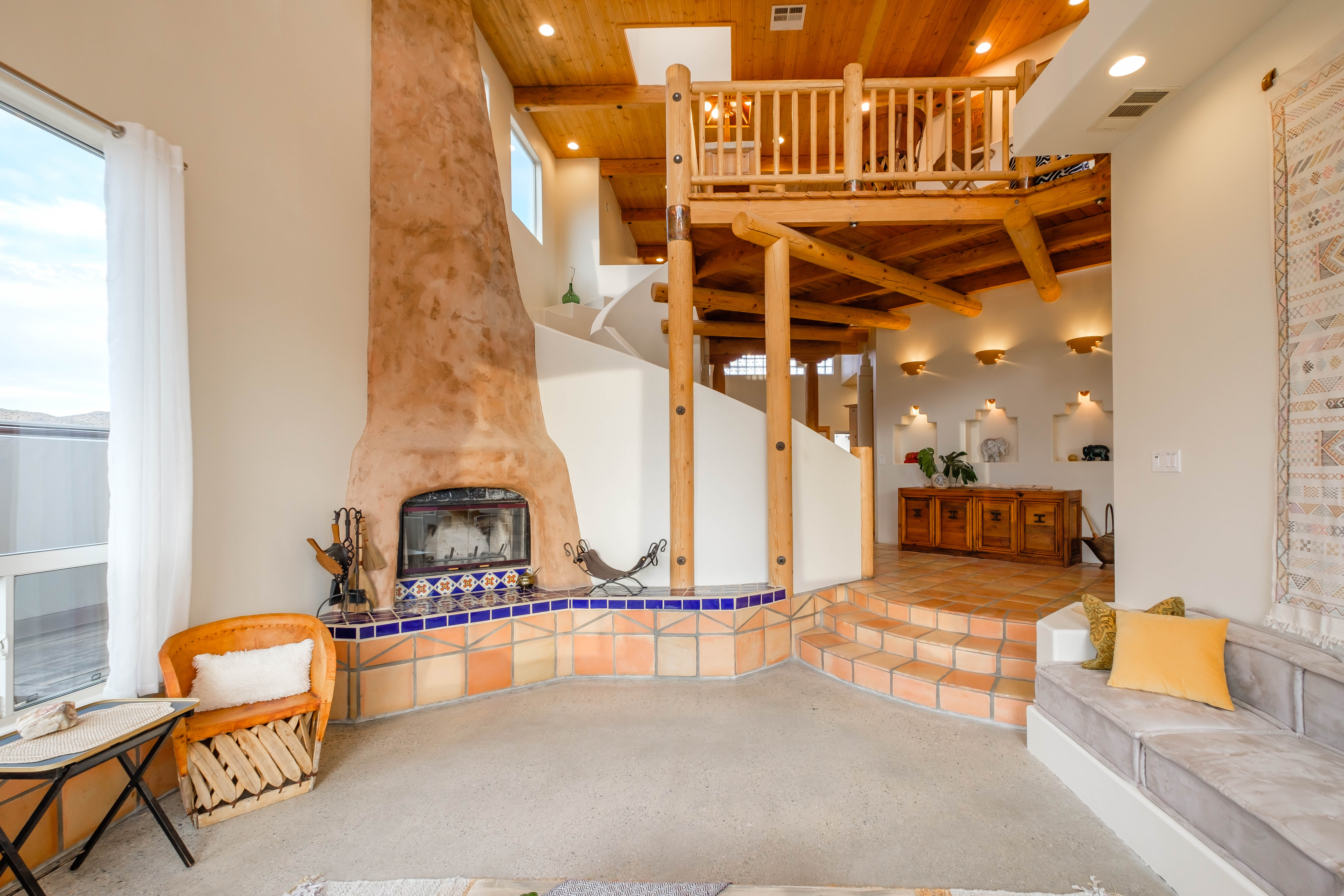 Living room with loft