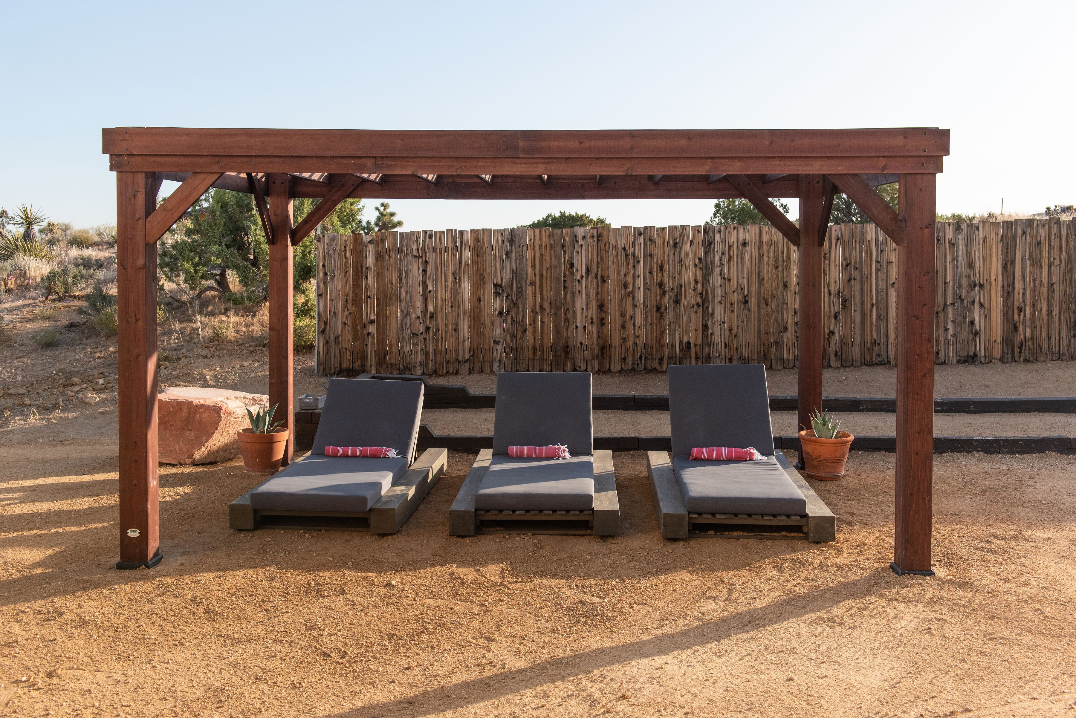 Villa architecture with pergola